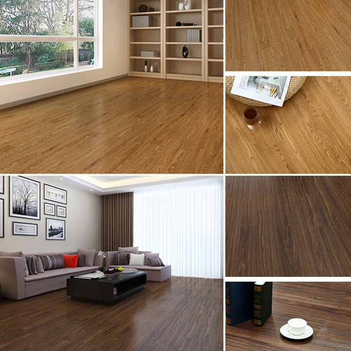 BowLift | Rectangle PVC Floor Covering Peel and Stick Smooth Wood Look Vinyl Flooring