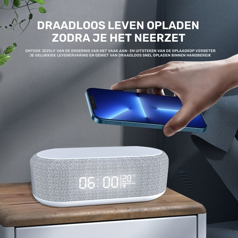Wireless Charging Station | With Alarm Clock and Temperature Display | Bowlift