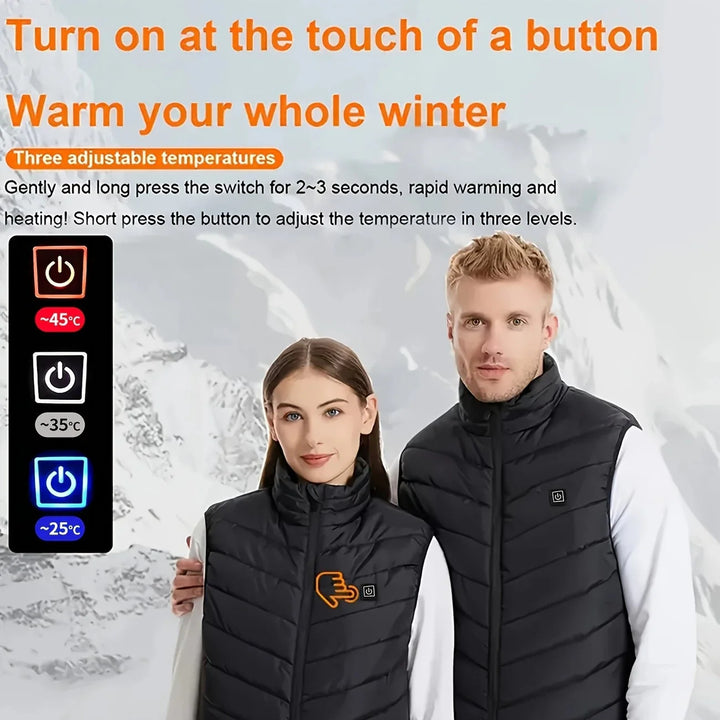 BowLift | Heated Vest | 11-Zone USB Electric Body Warmer Jacket