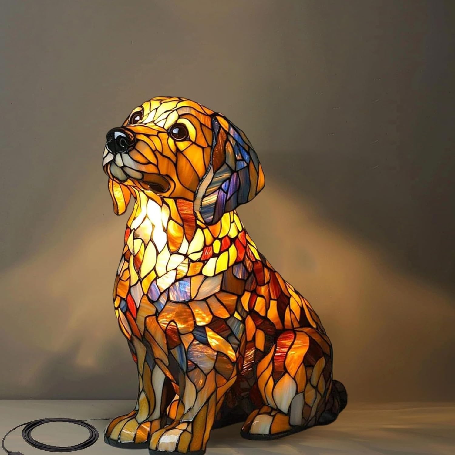 BowLift | GlowPaw Dog Tribute Lamp – Handmade Acrylic Night Light for Dog Lovers (USB Powered)