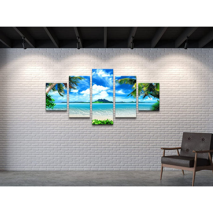 5 Piece Ocean Landscape Canvas Wall Art Painting | Bowlift