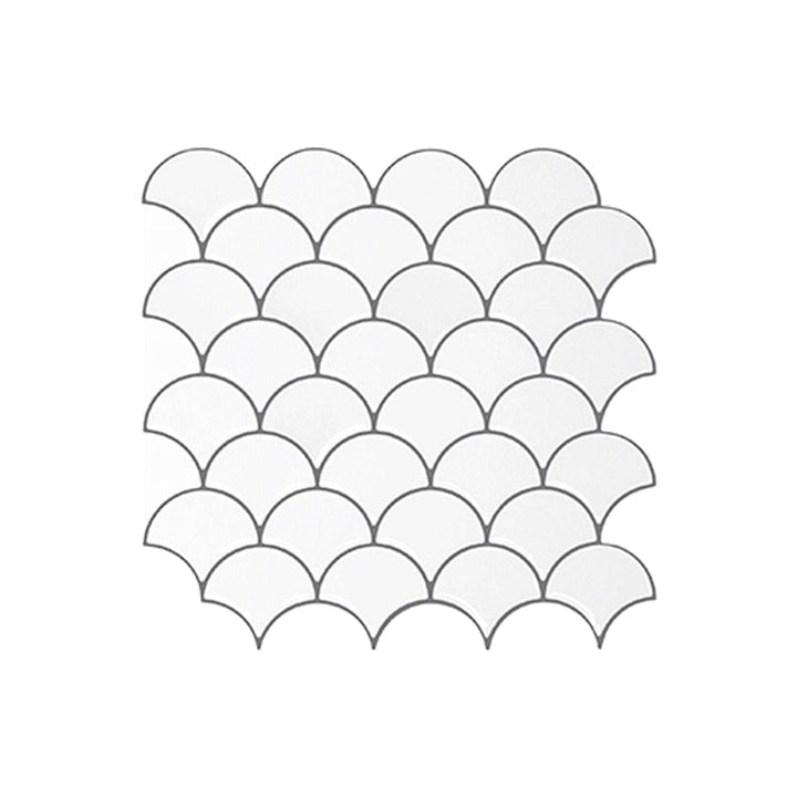 BowLift | Fish scale Peel & Stick field tile square plastic Peel & Stick mosaic tile