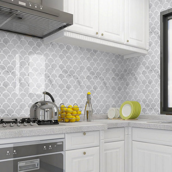 BowLift | Fish scale Peel & Stick field tile square plastic Peel & Stick mosaic tile