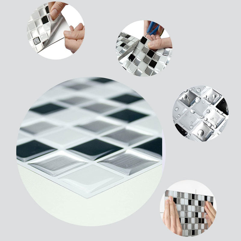 BowLift | Square Peel & Stick Mosaic Tile Plastic Mesh Peel & Stick Mosaic Tile