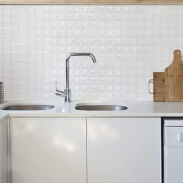 BowLift | Square Peel & Stick Mosaic Tile Plastic Mesh Peel & Stick Mosaic Tile