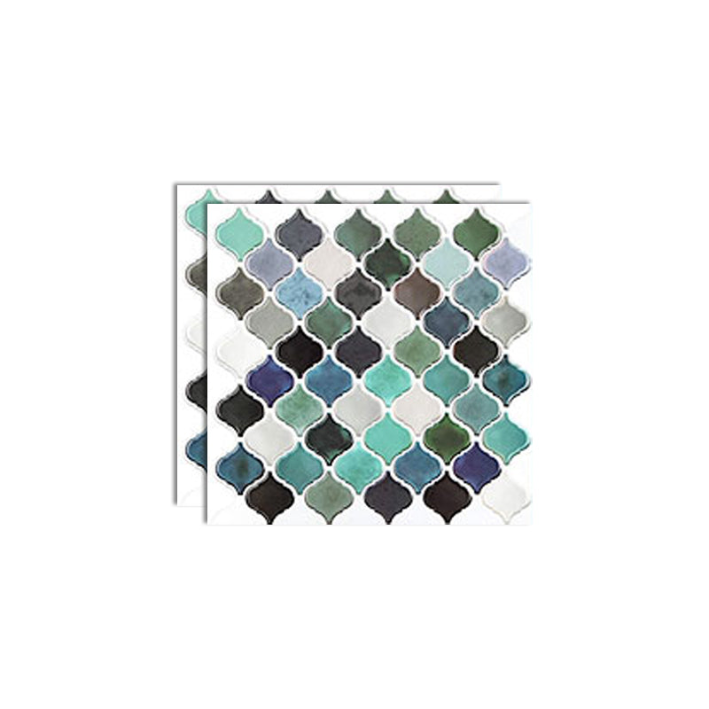 BowLift | Square Peel & Stick Mosaic Tiles Plastic Arabesque Peel and Stick Wall Tile