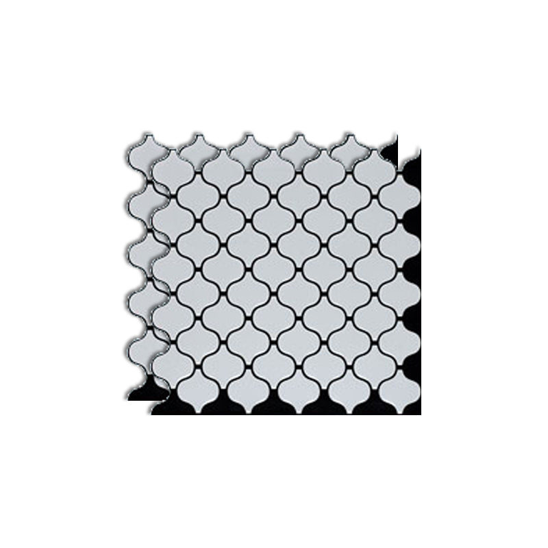 BowLift | Square Peel & Stick Mosaic Tiles Plastic Arabesque Peel and Stick Wall Tile