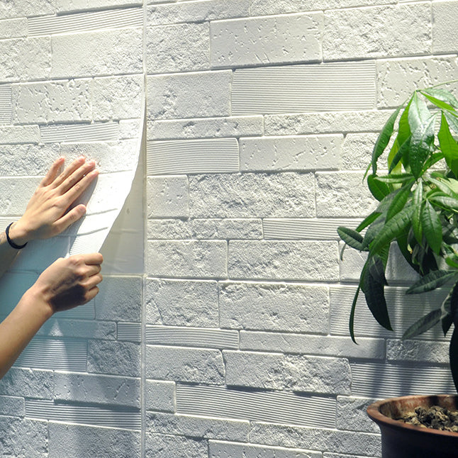 BowLift | Industrial 3D Brick Wall Plank Bathroom Living Room Wall Panel Set of 10