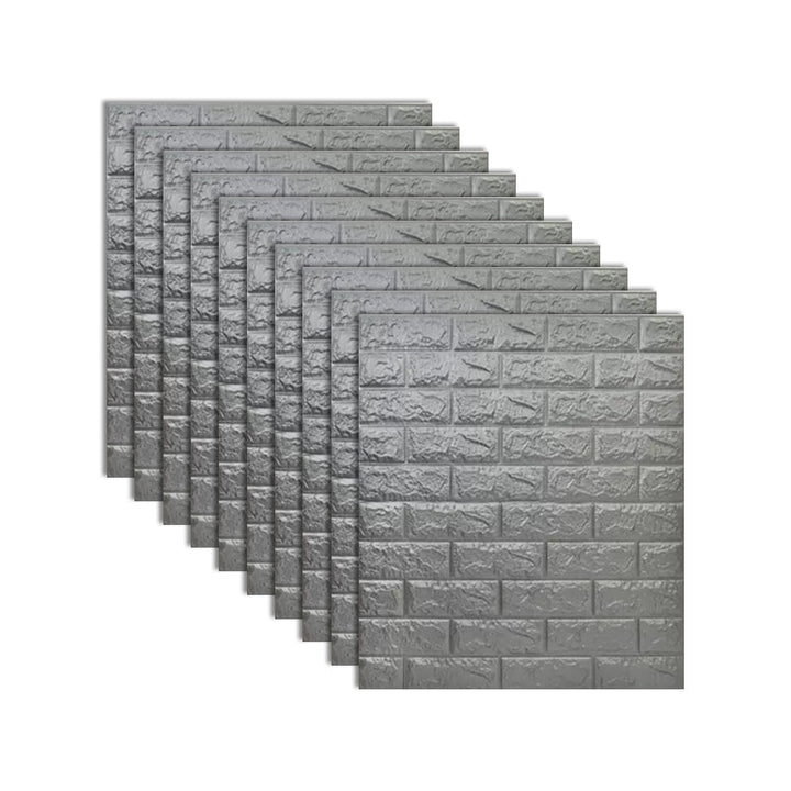 BowLift | Industrial 3D Brick Wall Plank Bathroom Living Room Wall Panel Set of 10