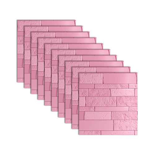 BowLift | Industrial 3D Brick Wall Plank Bathroom Living Room Wall Panel Set of 10