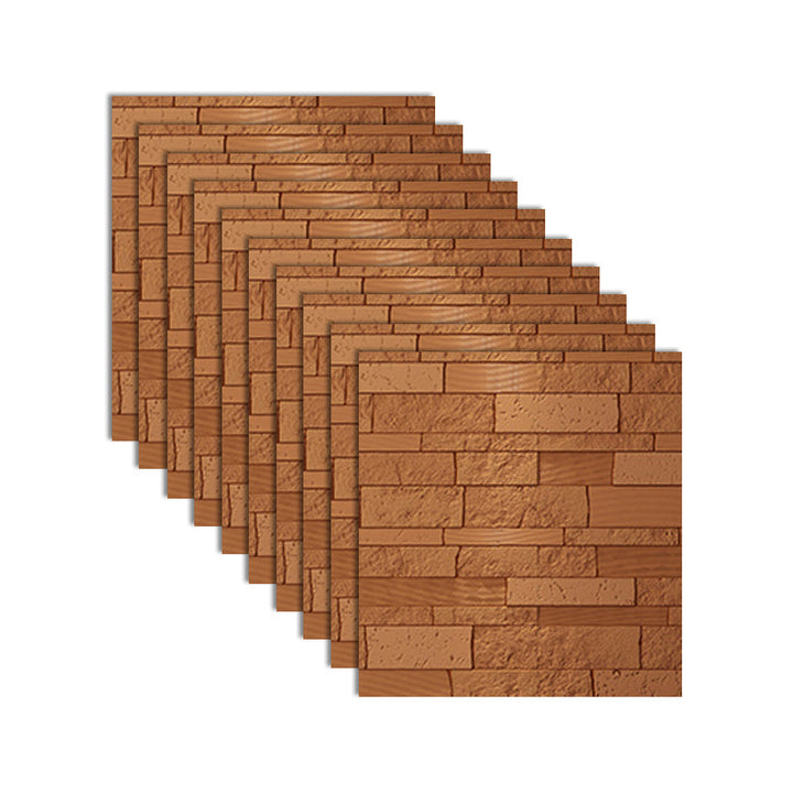 BowLift | Industrial 3D Brick Wall Plank Bathroom Living Room Wall Panel Set of 10