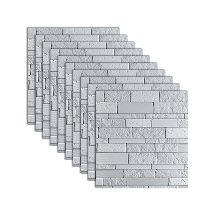 BowLift | Industrial 3D Brick Wall Plank Bathroom Living Room Wall Panel Set of 10