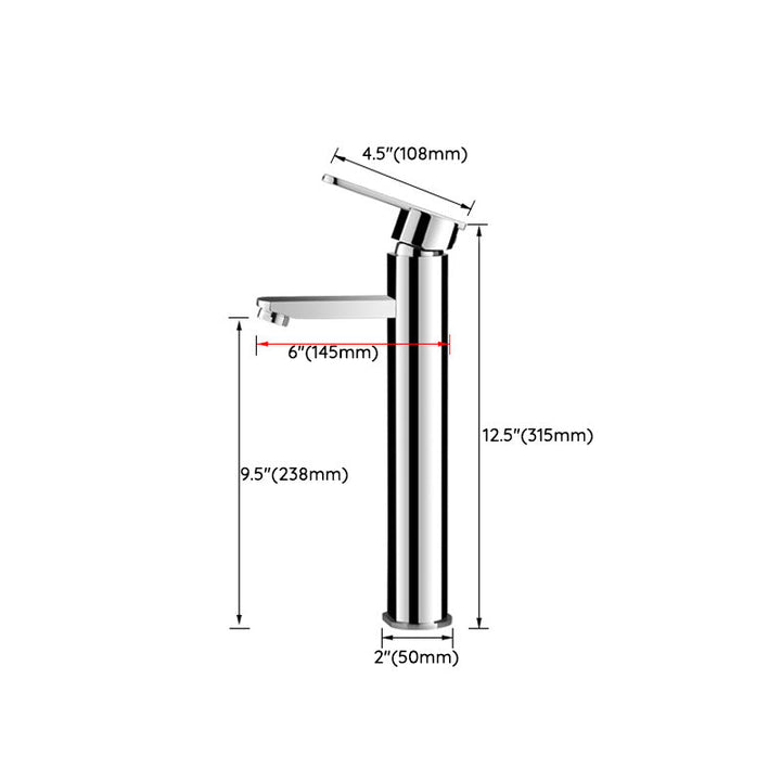 BowLift | Bathroom Faucet Brass Lever Handle Single Hole Sink Faucet