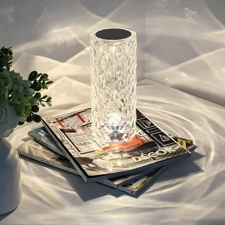 Crystal Table Lamp with Touch Control - Aurora | Bowlift