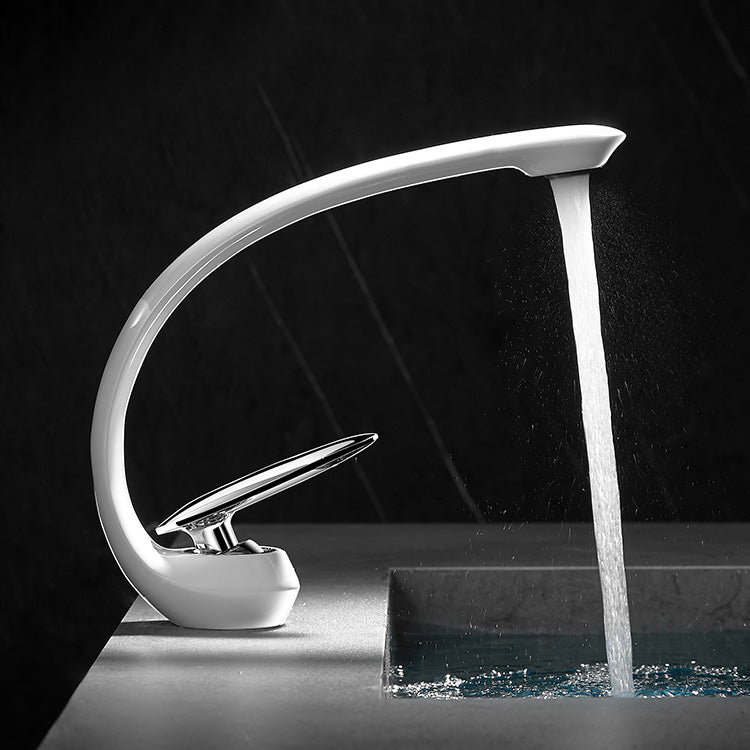 BowLift | Unique bathroom waterfall faucet brass sink tap