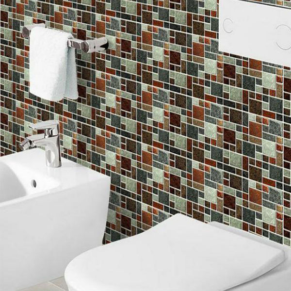 BowLift | Mosaic Tile Wallpaper PVC Waterproof Peel and Stick Wall Tile with Square Shape
