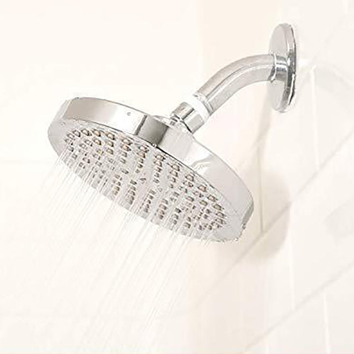BowLift | Contemporary round fixed wall shower head Silver shower head
