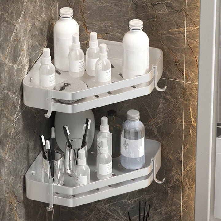 BowLift | Modern 2/3-piece Bathroom Set Stainless Steel Triangle Bath Shelf made of Aluminum