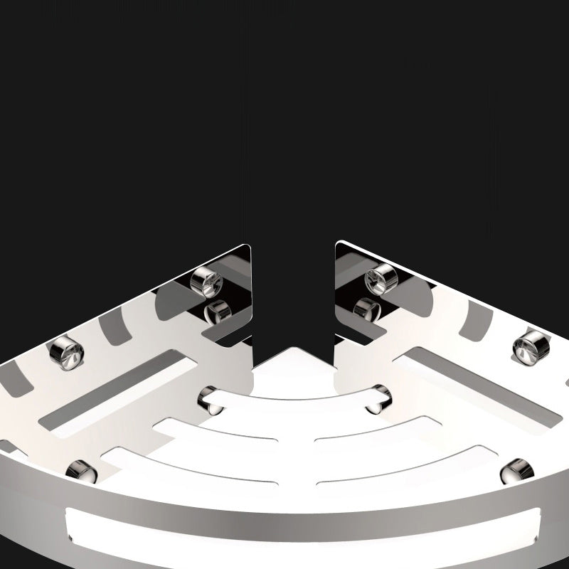 BowLift | Polished Chrome Modern Bathroom Accessory Set Stainless Steel Triangular Bath Shelf