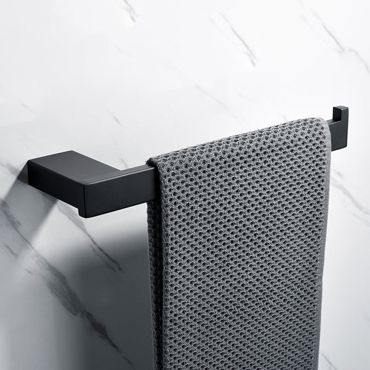 BowLift | 5-piece Modernism Bathroom Accessory Set in Matte Black Stainless Steel