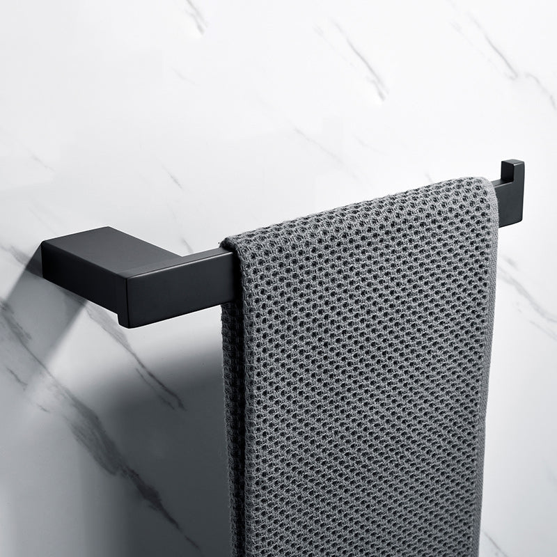 BowLift | 5-piece Modernism Bath Accessory Set in Matte Black Stainless Steel