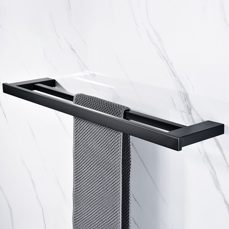 BowLift | 5-piece Modernism Bath Accessory Set in Matte Black Stainless Steel