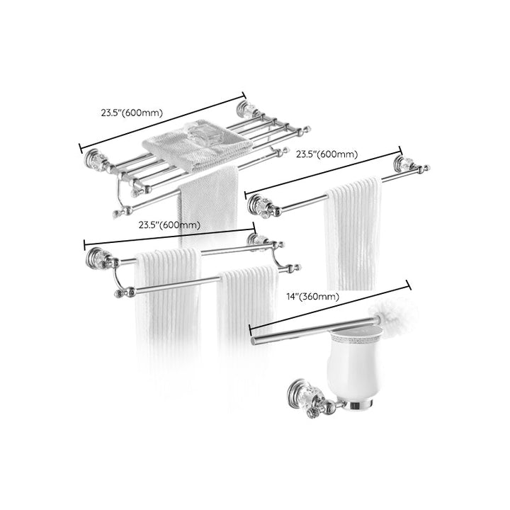 BowLift | Modern Bathroom Accessories Hardware Set Silver Accessories Hardware Set