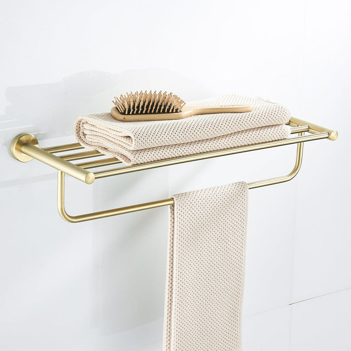 BowLift | Traditional Brushed Brass Bathroom Accessories As Individual Piece Or In Set made of Metal