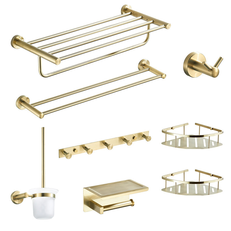 BowLift | Traditional Brushed Brass Bathroom Accessories As Individual Piece Or In Set made of Metal