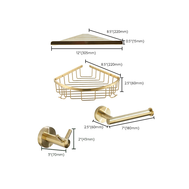 BowLift | Traditional Brushed Brass Bathroom Accessories As Individual Piece Or In Set made of Metal