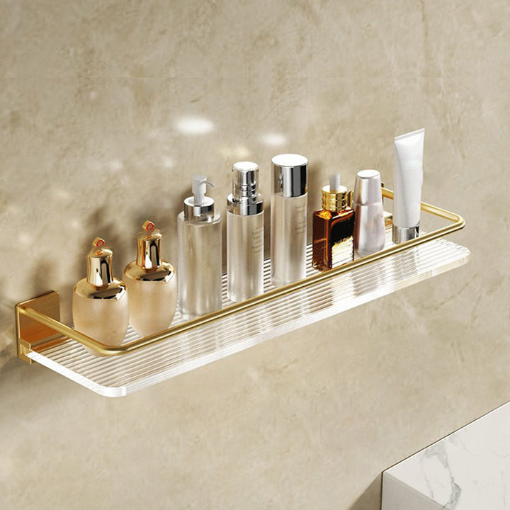 BowLift | Modern Bathroom Accessory Set made of Gold Metal and Acrylic Bath Accessory Set