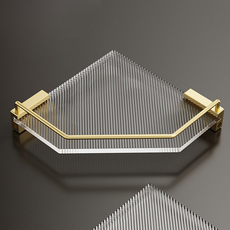 BowLift | Modern Bathroom Accessory Set made of Gold Metal and Acrylic Bath Accessory Set