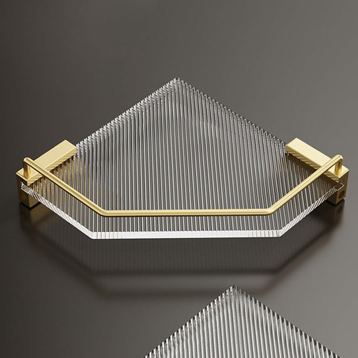 BowLift | Modern Bathroom Accessory Set made of Gold Metal and Acrylic Bath Accessory Set