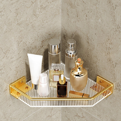 BowLift | Modern Bathroom Accessory Set made of Gold Metal and Acrylic Bath Accessory Set