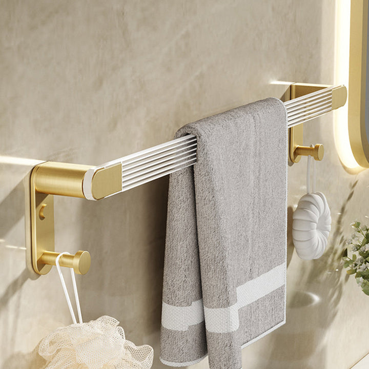 BowLift | Modern Bathroom Accessory Set made of Gold Metal and Acrylic Bath Accessory Set