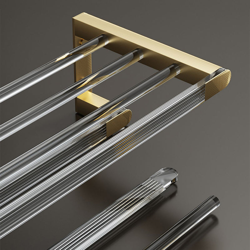 BowLift | Modern Bathroom Accessory Set made of Gold Metal and Acrylic Bath Accessory Set