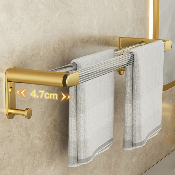 BowLift | Modern Bathroom Accessory Set made of Gold Metal and Acrylic Bath Accessory Set