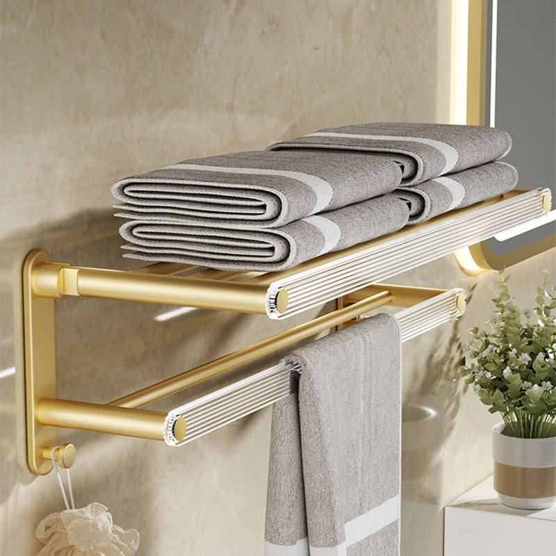 BowLift | Modern Bathroom Accessory Set made of Gold Metal and Acrylic Bath Accessory Set