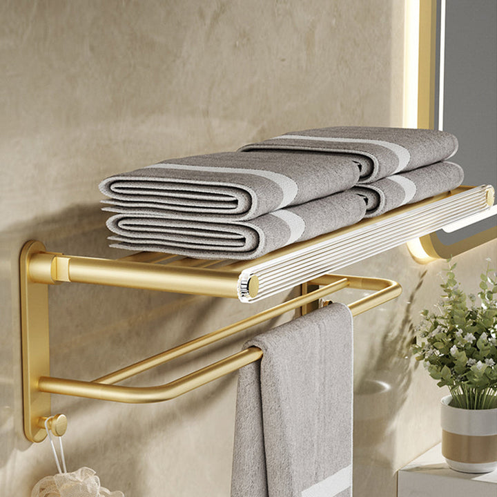 BowLift | Modern Bathroom Accessory Set made of Gold Metal and Acrylic Bath Accessory Set