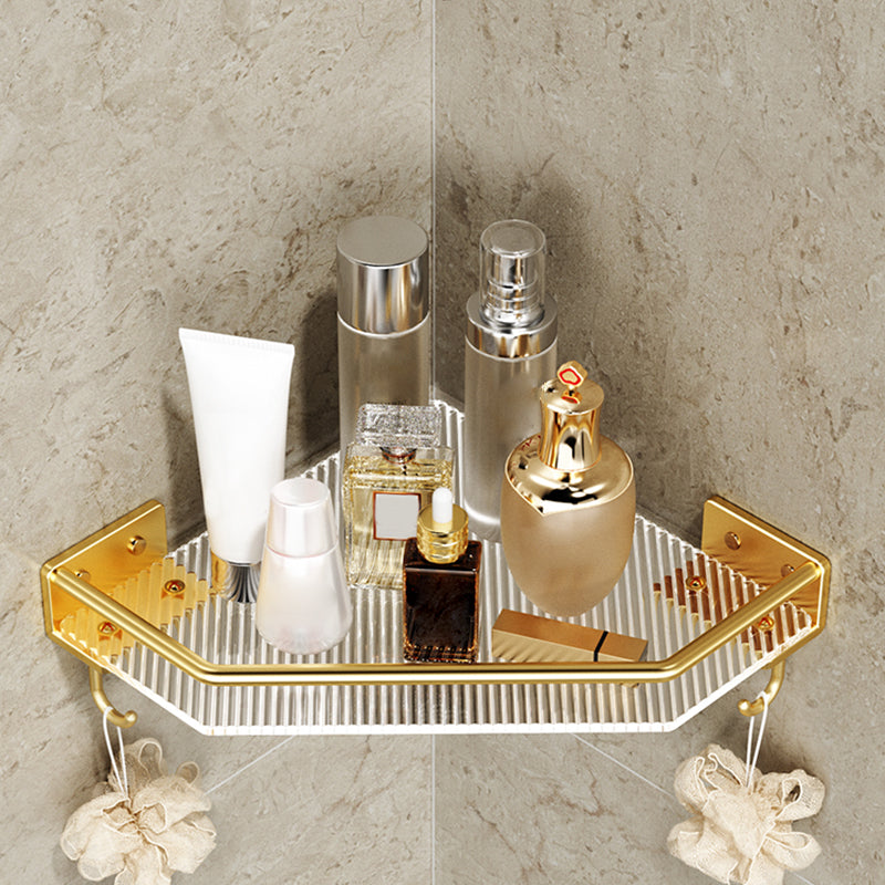 BowLift | Modern Bathroom Accessory Set made of Gold Metal and Acrylic Bath Accessory Set