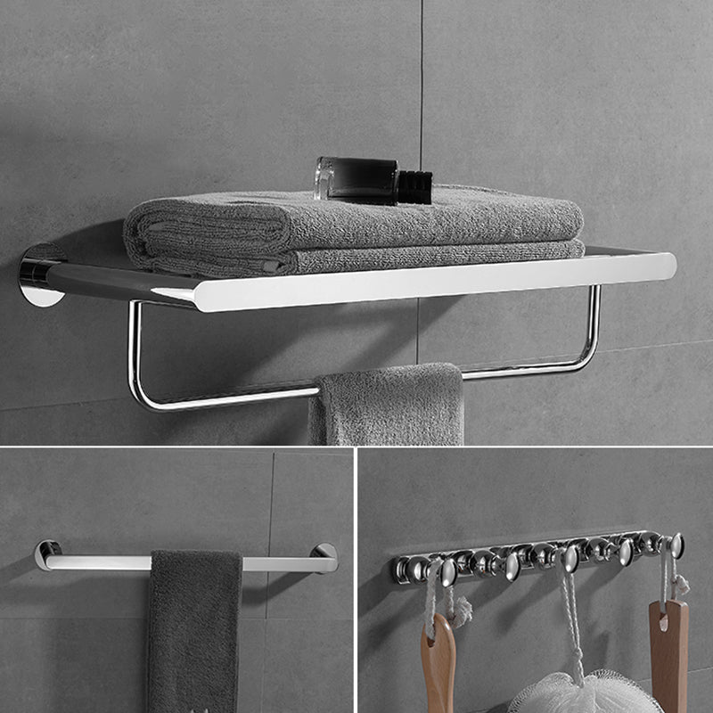 BowLift | Modern Bathroom Accessory Hardware Set Silver Bathroom Hardware Set