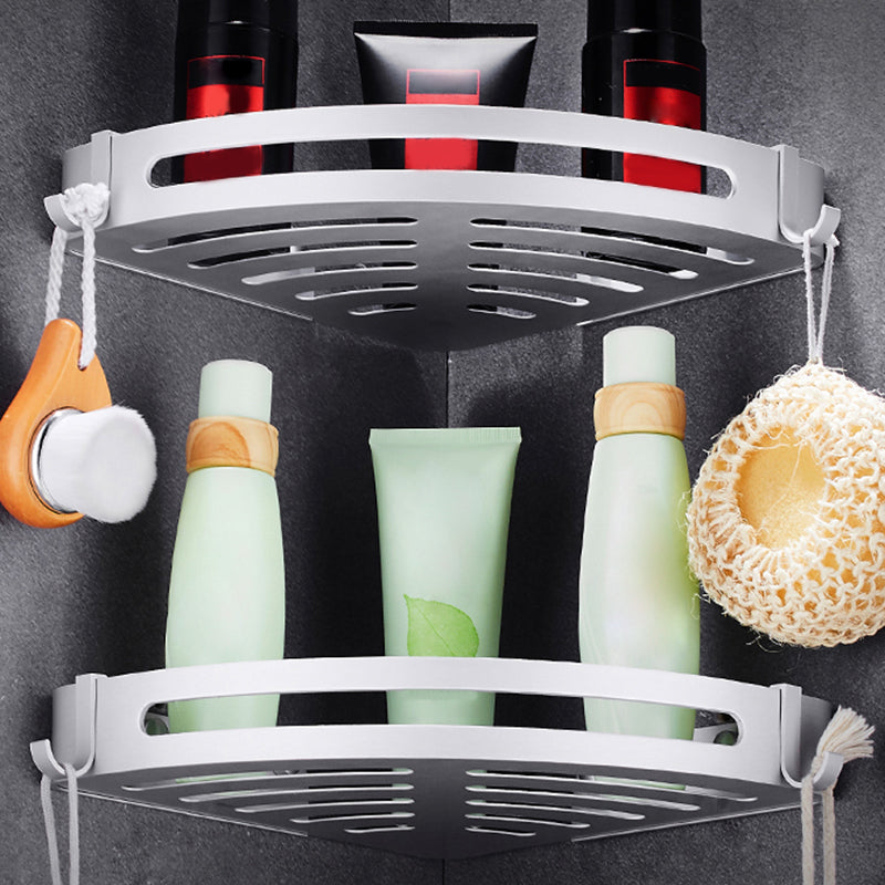 BowLift | Contemporary silver metal bathroom accessory set with towel holder