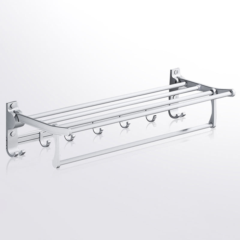 BowLift | Contemporary silver metal bathroom accessory set with towel holder