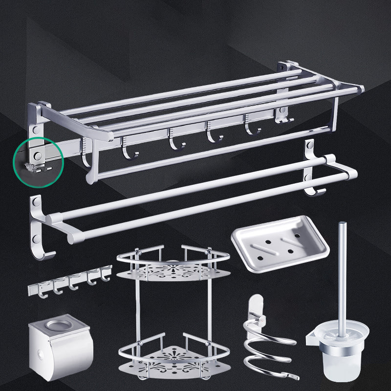 BowLift | Contemporary Metal Bathroom Accessories Hardware Set with Bathroom Shelf