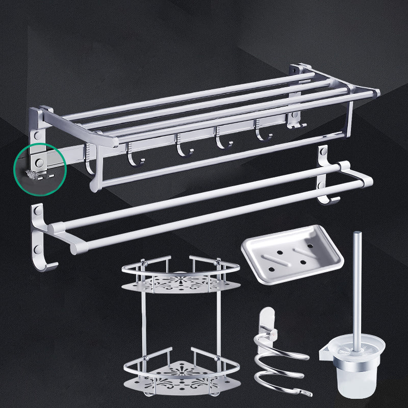 BowLift | Contemporary Metal Bathroom Accessories Hardware Set with Bathroom Shelf