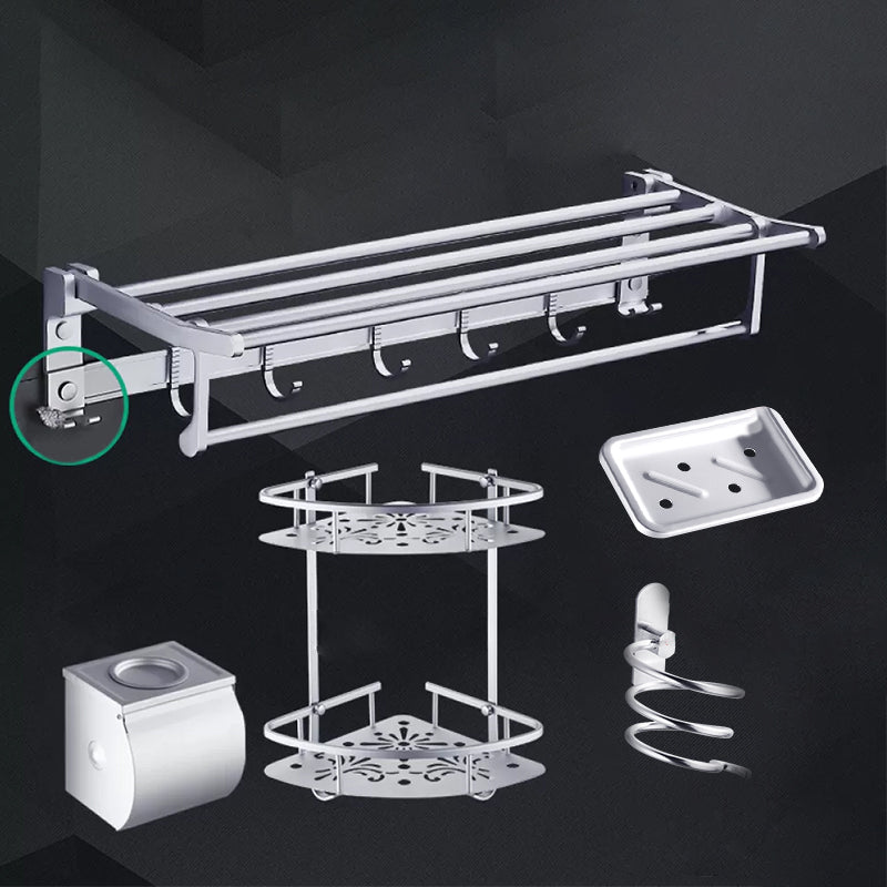 BowLift | Contemporary Metal Bathroom Accessories Hardware Set with Bathroom Shelf