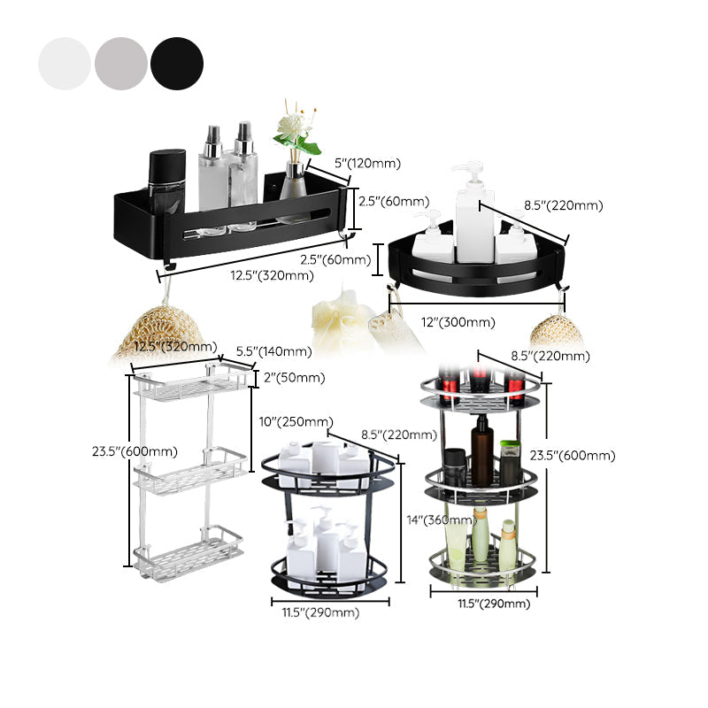 BowLift | Contemporary Metal Bathroom Accessories Hardware Set with Bathroom Shelf