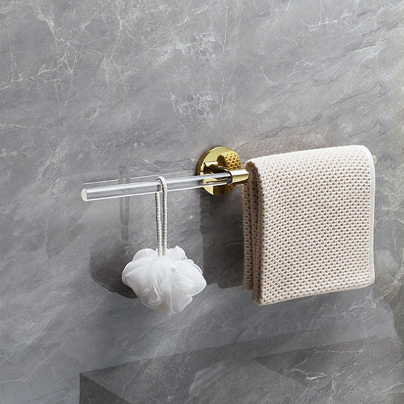 BowLift | 6-piece bathroom accessory set made of gold-colored metal bathroom hardware set