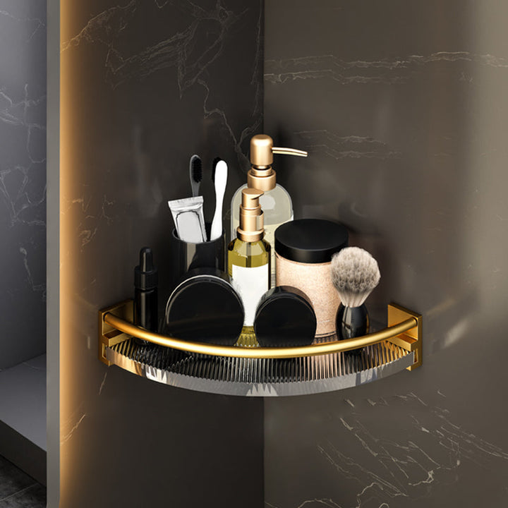 BowLift | 6-piece bathroom accessory set made of gold-colored metal bathroom hardware set