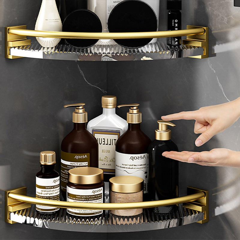 BowLift | 6-piece bathroom accessory set made of gold-colored metal bathroom hardware set